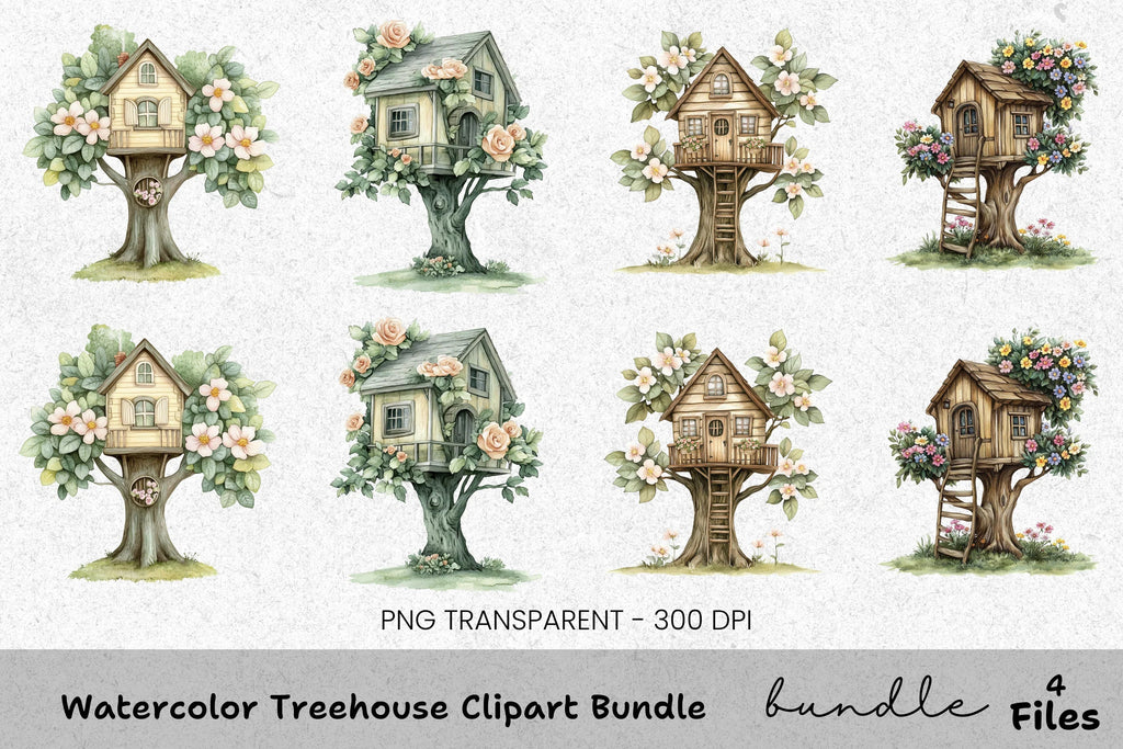 Treehouse Clipart Bundle