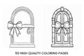 Festive Doors and Animals Coloring Books