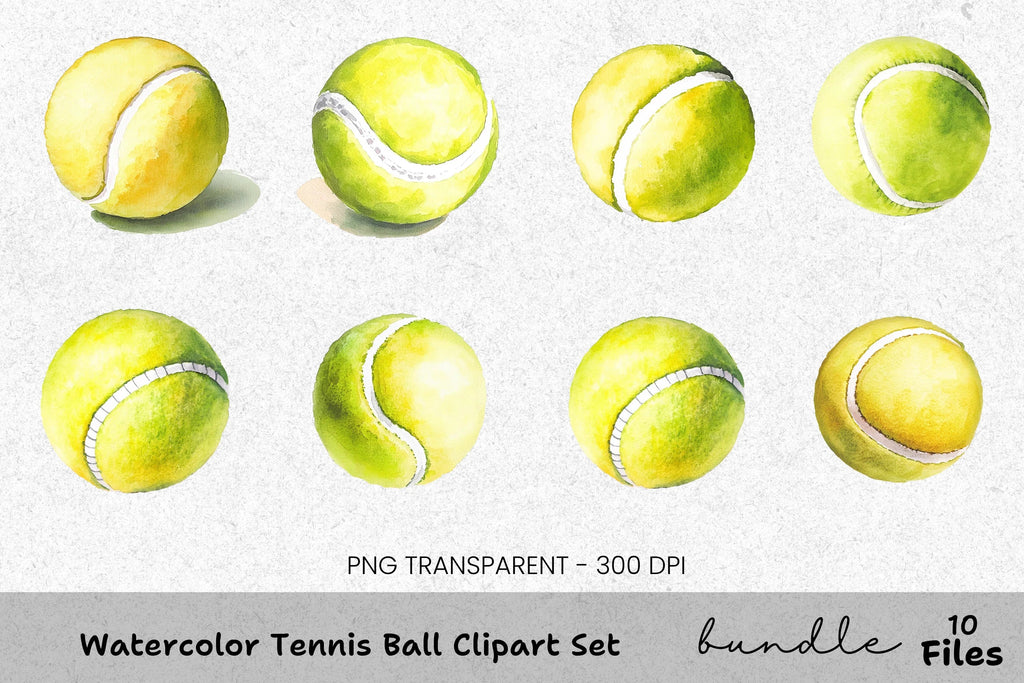 Tennis Ball Clipart Bundle