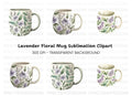 Elegant Lavender Floral Clipart Bundle