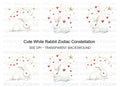 Cute Bunny with Star and Heart Clipart Bundle