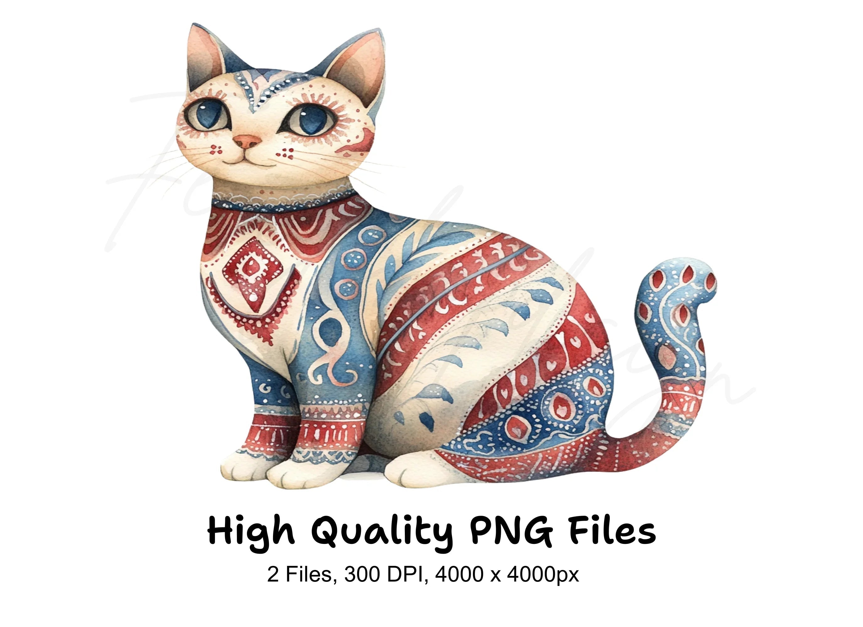 Boho Chic Cat Clipart Bundle