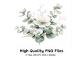 Eucalyptus Winter Flower Clipart Bundle