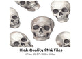 Spooky Skull and Foliage Clipart Bundle