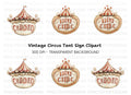 Vintage Circus Signboard Clipart Bundle