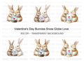 Valentine Bunny Snow Globe Clipart Bundle