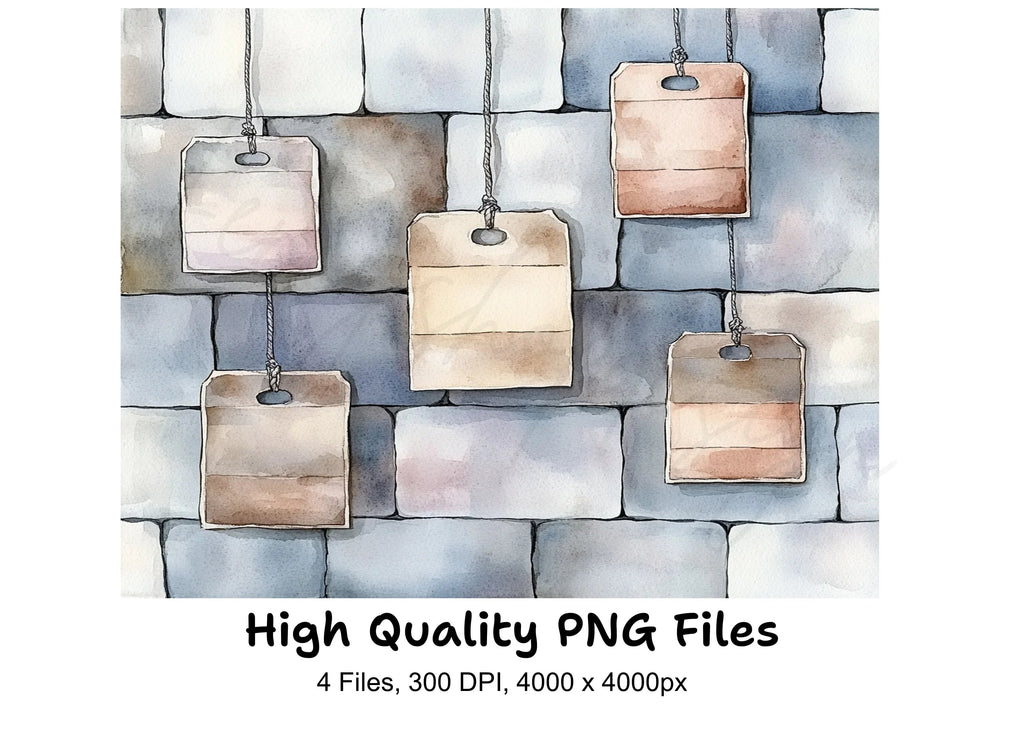 Hanging Tags Clipart Bundle