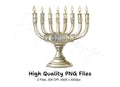 Hanukkah Menorah Clipart Bundle