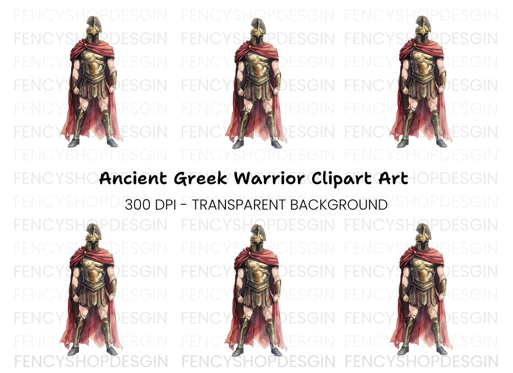 Spartan Warrior Clipart Bundle
