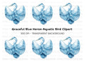 Graceful Blue Heron Clipart Bundle