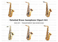 Vintage Saxophone Musical Instrument Clipart Bundle