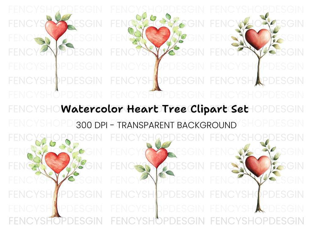 Love Tree Clipart Bundle