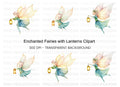 Whimsical Fairies with Lanterns Clipart Bundle