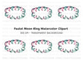 Moon Phases Frame Clipart Bundle