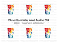 Vibrant Splash Tumbler Clipart Bundle