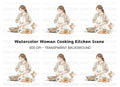 Stirring Pot Woman Clipart Bundle