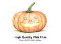 Cute Unique Halloween Pumpkins Clipart Bundle