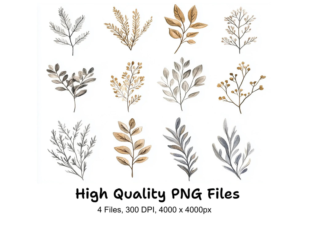 Autumn Botanical Clipart Bundle
