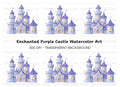 Enchanted Purple Castle Clipart Bundle
