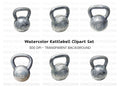 Kettlebell Workout Clipart Bundle