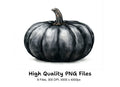 Black Pumpkins Clipart Bundle