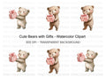 Cute Bears with Gifts Clipart Bundle
