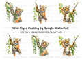 Adorable Baby Tigers Playing Clipart Bundle