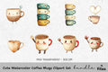 Cute Coffee Mugs Clipart Bundle