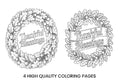 Thanksgiving Wreath Coloring Books