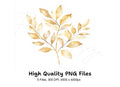 Golden Leaves Clipart Bundle