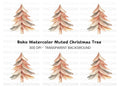 Boho Christmas Tree Clipart Bundle
