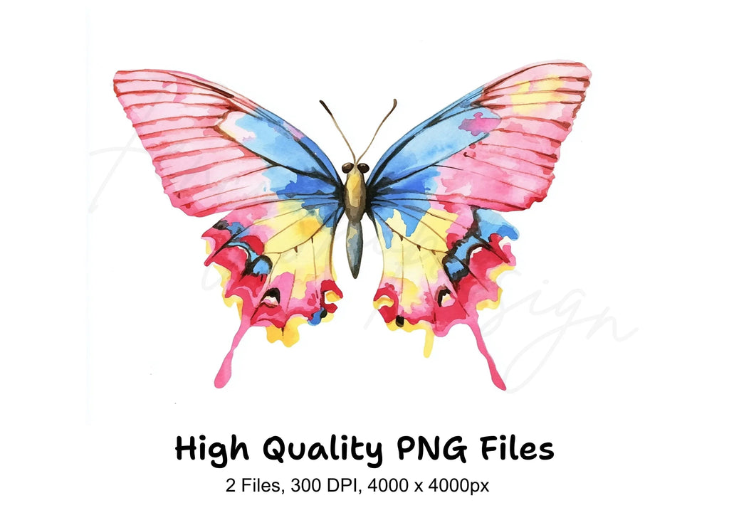 Vibrant Butterfly Clipart Bundle