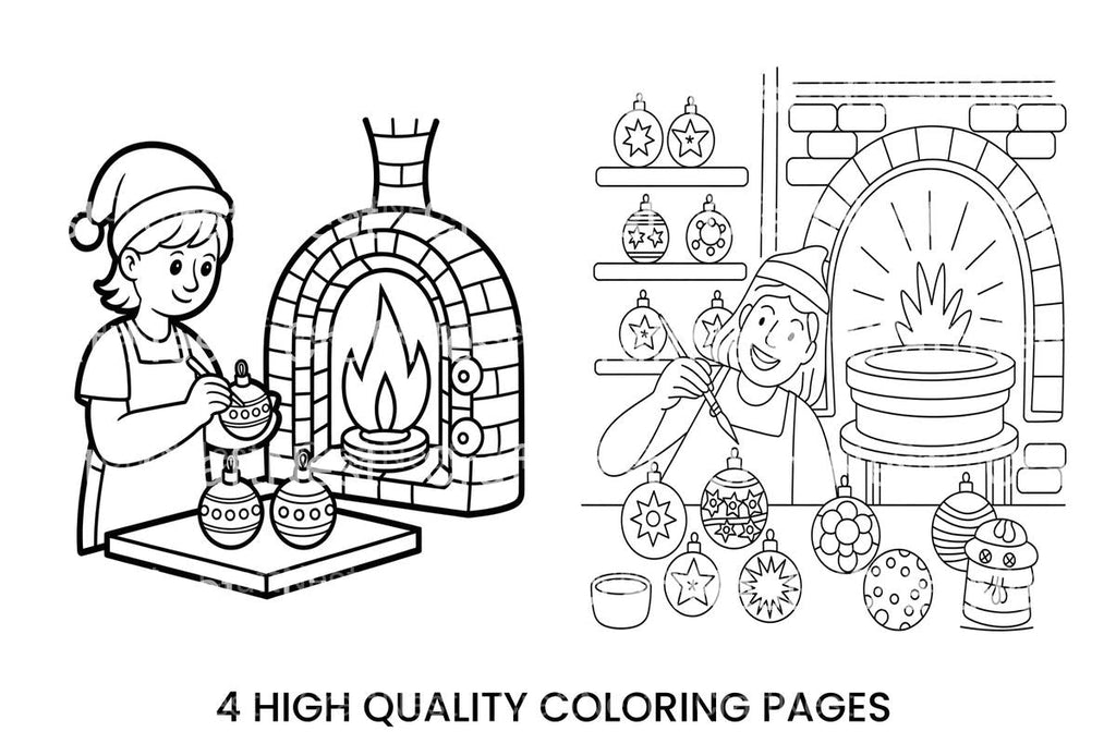 Christmas Ornament Making Coloring Books