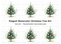Elegant Christmas Tree Clipart Bundle