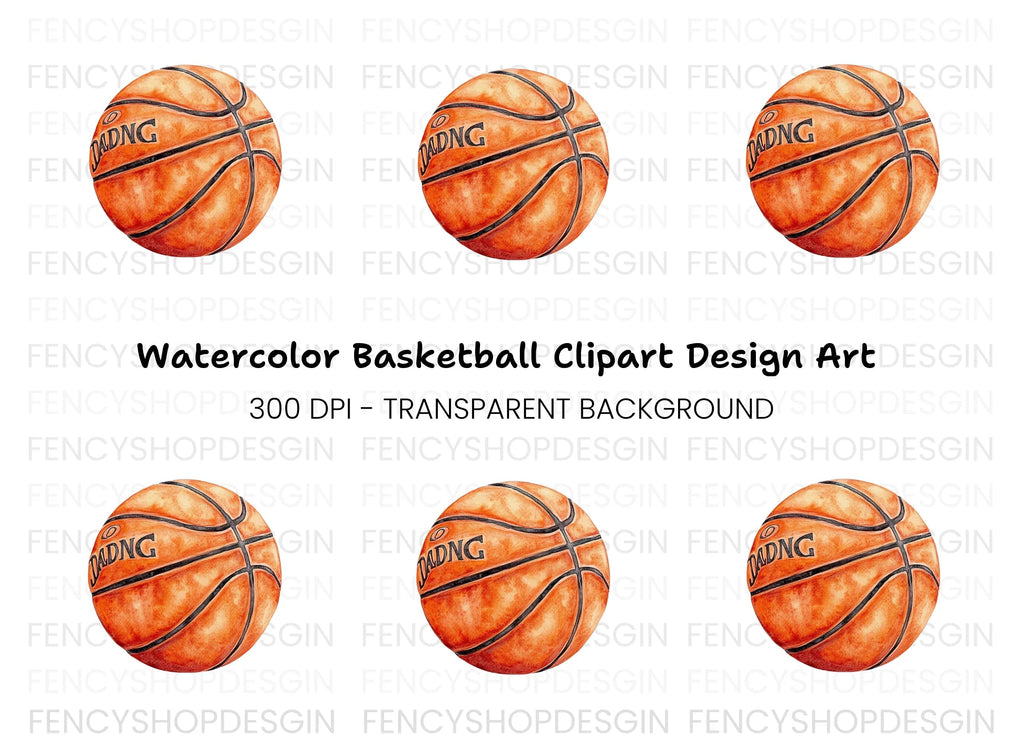 Realistic Basketball Clipart Bundle