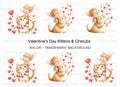 Cute Cupid Cats Valentine's Day Clipart Bundle