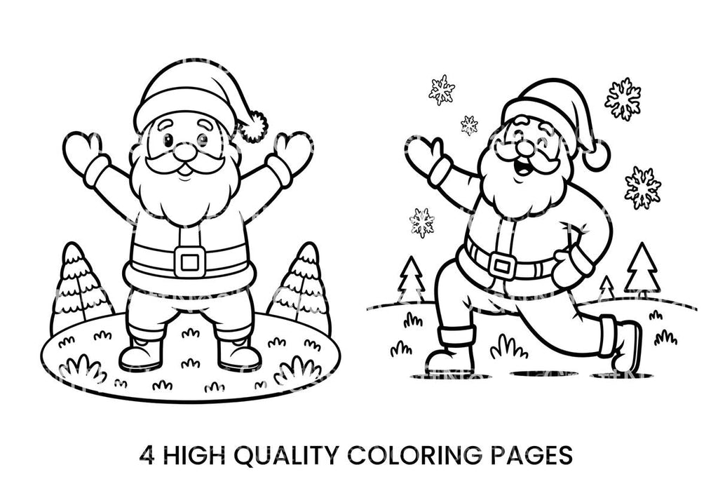 Jolly Santa Claus Winter Coloring Books