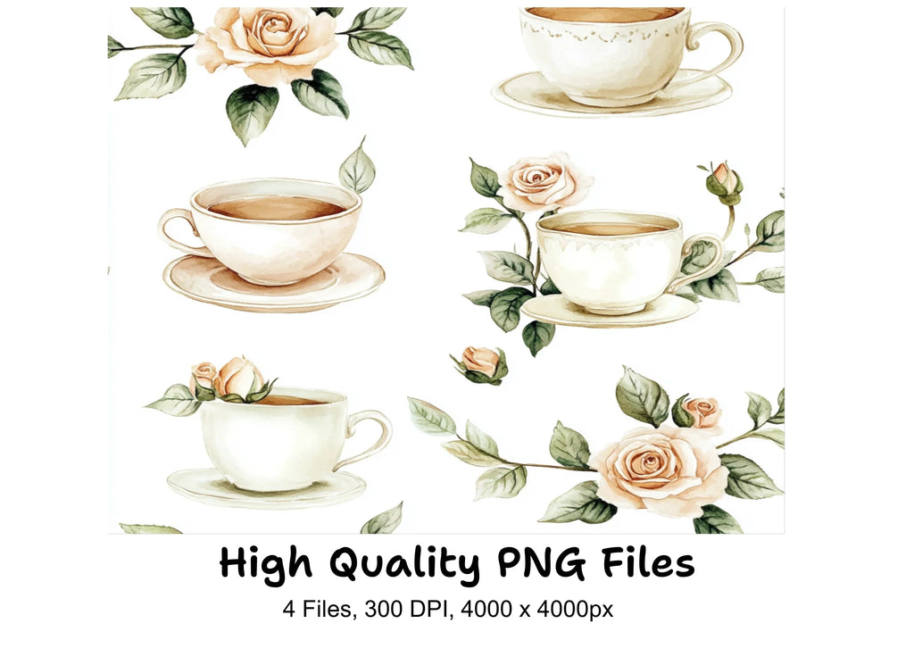 Elegant Tea Party Clipart Bundle