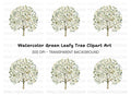 Green Tree Clipart Bundle