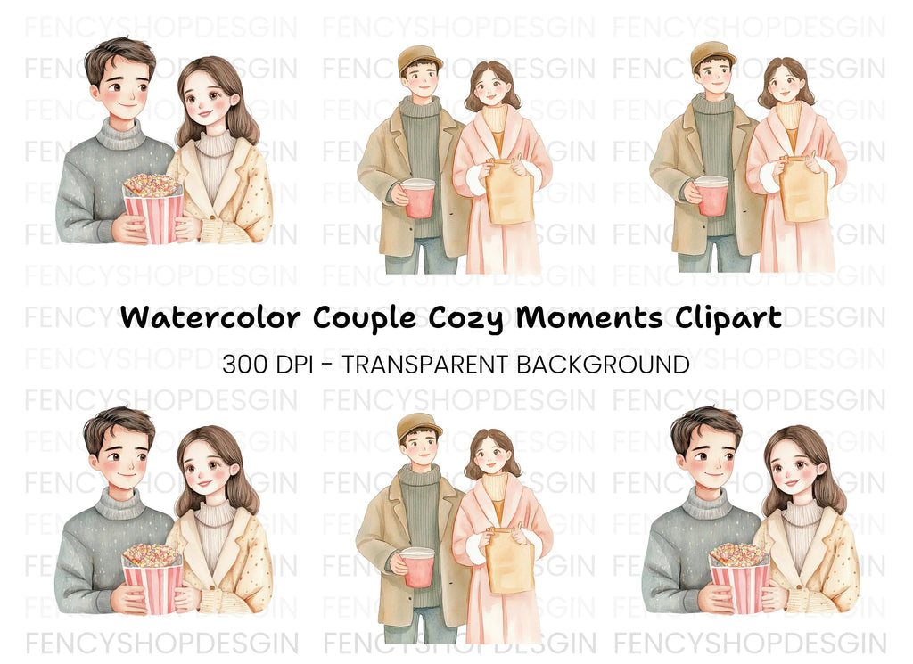 Cozy Couple Outing Clipart Bundle