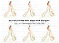 Beautiful Bride with Bouquet Clipart Bundle