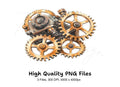 Steampunk Gears Clipart Bundle