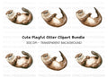 Cute Otter Duo Clipart Bundle