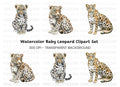 Cute Leopard Clipart Bundle