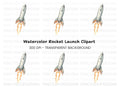 Rocket Launch Clipart Bundle