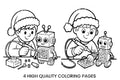 Kids Building Robots Christmas Coloring Books