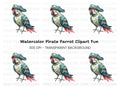 Pirate Parrot Clipart Bundle