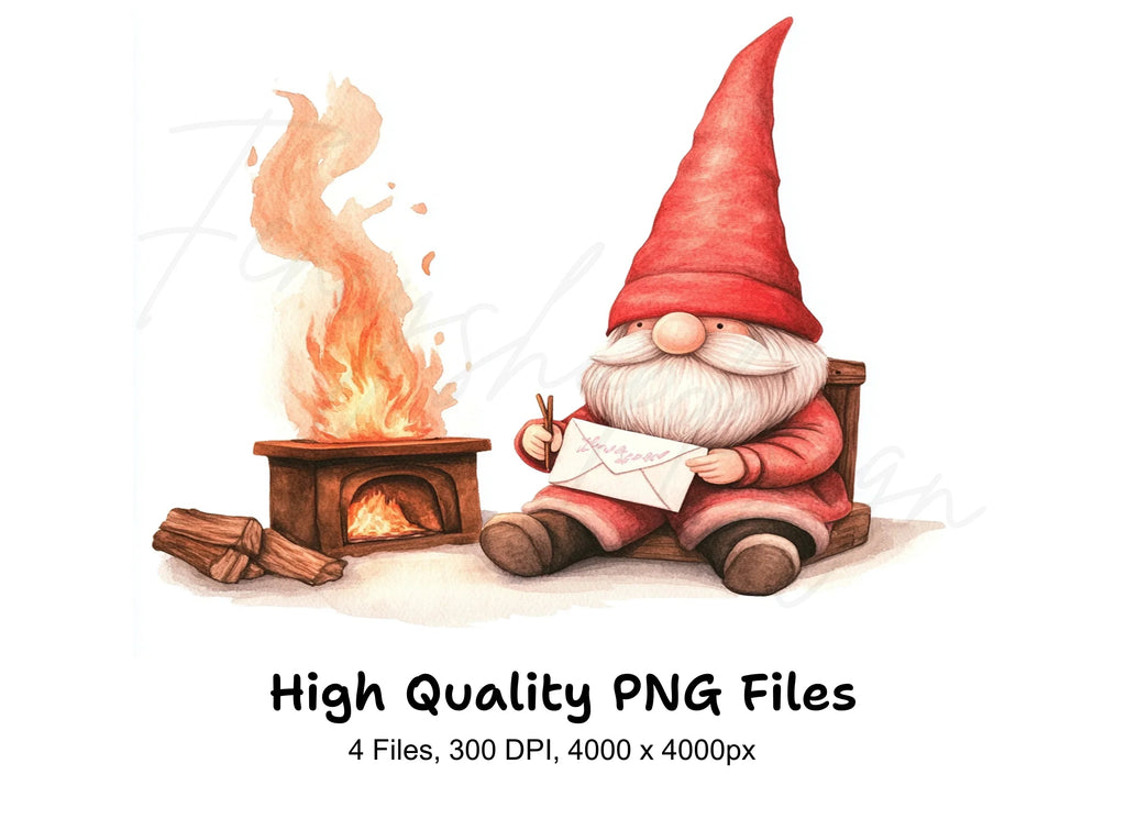 Christmas Gnomes Alphabet Clipart Bundle