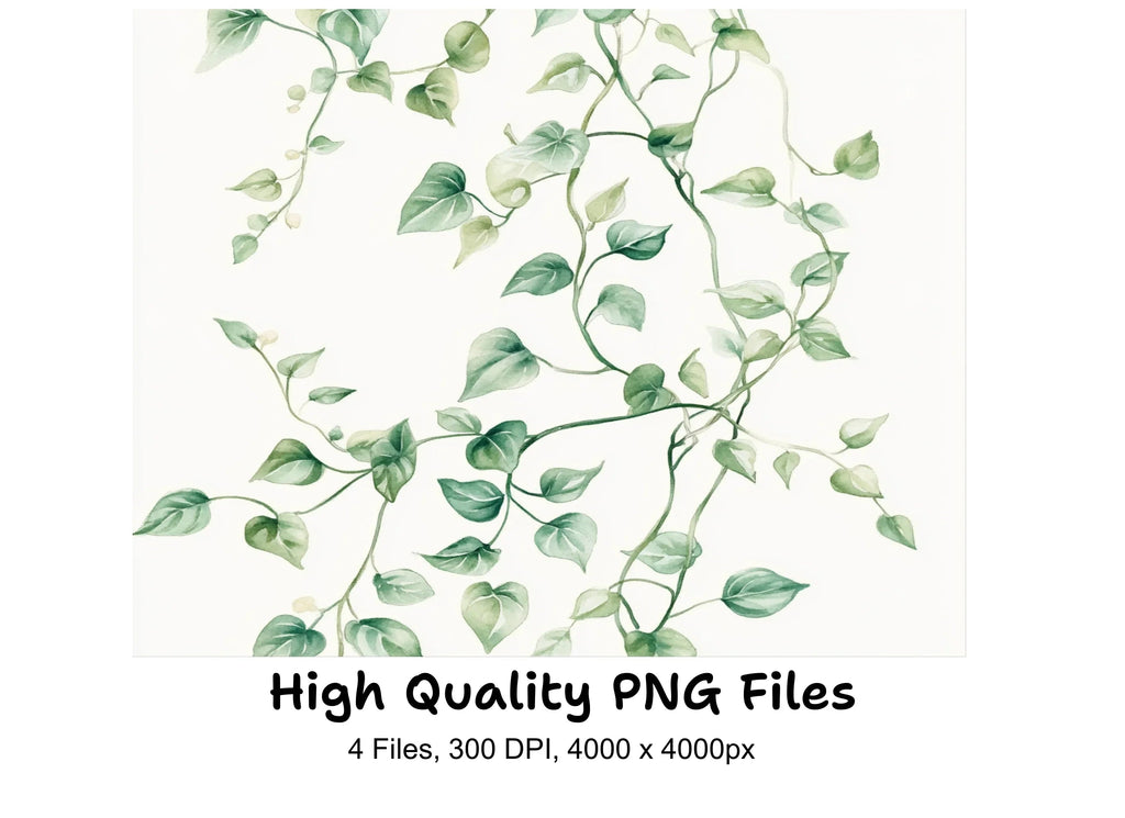 Greenery Vines Clipart Bundle