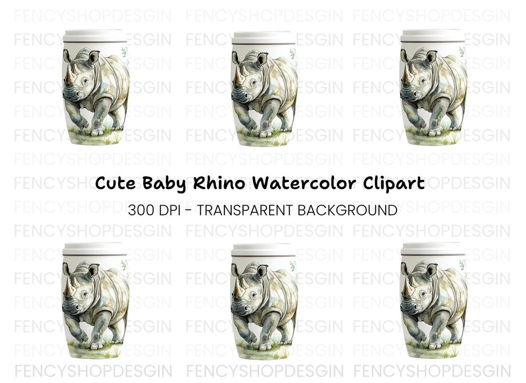 Rhino Clipart Bundle